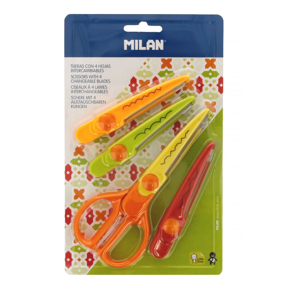 Набор фигурных ножниц зигзаг 160 мм с 3 сменными насадками-лезвиями, Milan 14930904