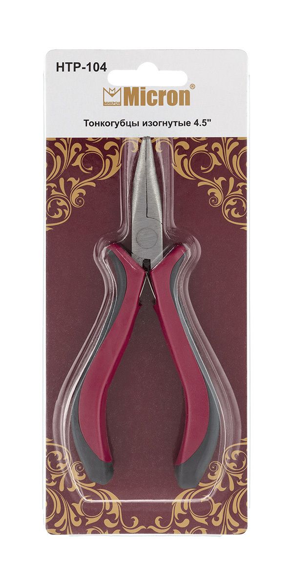 Инструмент для бижутерии: Тонкогубцы изогнутые, 4.5 HTP-104, Micron