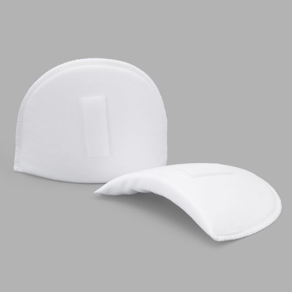 Плечевые накладки (подплечники) втачные на липучке 100х145х10 мм, с плотной обшивкой, белый, ВК-10/6, 50 пар