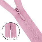 Молния потайная (скрытая) Т3 (3 мм) 1 зам., н/раз., 50 см, св.сиреневый, 31290 / 50, 10 шт