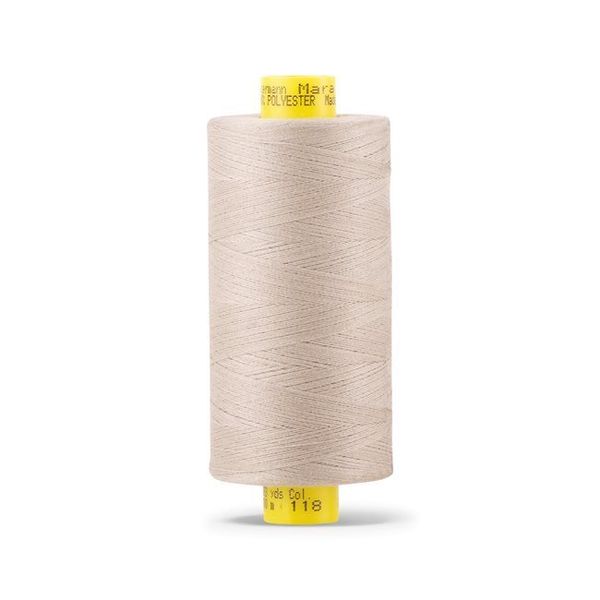 Нитка универсальная Gutermann Mara 120/2, 1000 м, 700207, 118 серый крем, 1 катушка