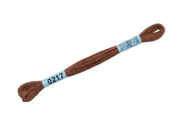 Мулине Gamma 100% хлопок, цв.0217 св.коричневый, 24 мотка по 8 метров