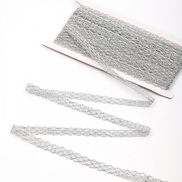 Тесьма отделочная 12 мм / 13.71 метров, TBY 916 цв.серебро