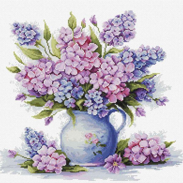 Набор для вышивания нитками Luca-S B7059, Букет хрупкой надежды 31х29см