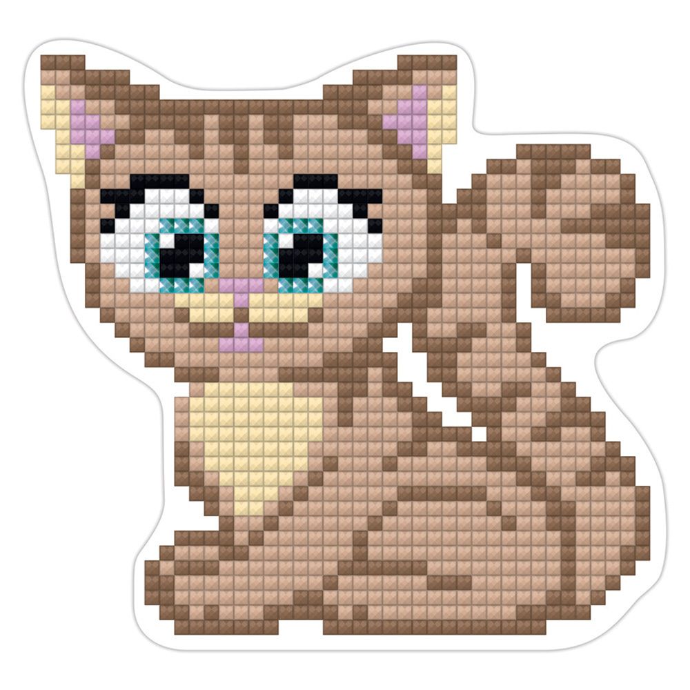 Алмазная (кристальная) мозаика Фрея, магнит Котенок, 9,5х9 см