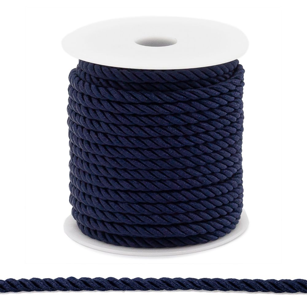 Шнур витой ⌀5.0 мм / 18.29 метров, цв.62 т-синий