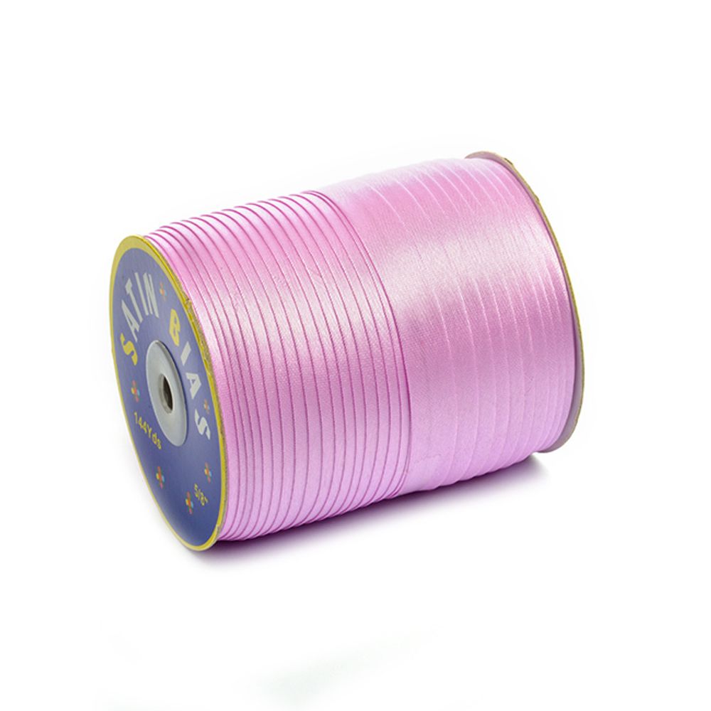 Косая бейка атласная 15 мм / 132±1 метра, BS, 597636, цв.F165 св.сиреневый