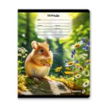 Тетрадь ученическая школьная, A5 18 л. на скобе 65 г/м², белизна 100% 20 шт клетка, 01414 Любопытные мордочки, Светоч Т75