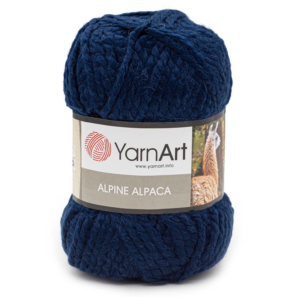 Пряжа YarnArt (ЯрнАрт) Alpine Alpaca / уп.3 мот. по 150 г, 120м, 437 синий