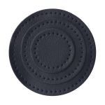 Набор заплаток пришивных из кожи, круг ⌀4см, 6см и 8см, с перфорацией, 3 шт, 100% кожа (05 темно-синий), 9401