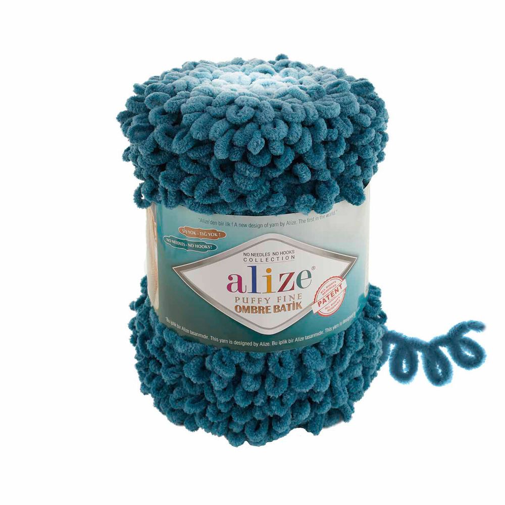 Пряжа Alize (Ализе) Puffy Fine Ombre Batik / уп.1 мот. по 500 г, 73м, 7263 секционный /TOS/