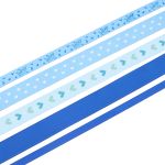 Набор репсовых лент, 5 шт, 45 м (2 шт по 18 м и 3 шт по 3 м), цвет синий