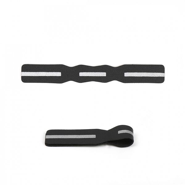 Пуллер для молнии со светоот. полосой пришивной арт.Л111 цв.черный уп.200 шт