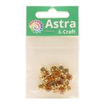 Хрустальные стразы в цапах круглые (золото) медовый 6х6мм, 20 шт/упак Astra&Craft, ЗЦ013НН66