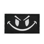 Термоаппликация Прямоугольник с улыбкой 90х50мм (W.Black (бело-черный)), 2 шт, LA563