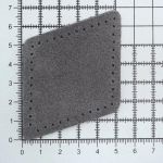 Заплатки пришивные из замши, ромб 6х8,4см с перфорацией, 2 шт, 100% кожа, 26 серый, 59115