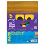 Картон цветной гофрированный, цвета металлик A4 21х29.7 см, 5 л. 5 цв, Лео LPCB-02