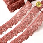 Кружево стрейч (эластичное) 30 мм / 5 метров, TBY.L839, цв.F139 коралловый, Kruzhevo
