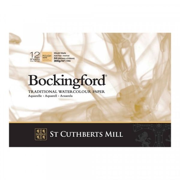 Альбом для акварели Bockingford 300 г/м², A4 21х29.7 см, склейка с одной стороны 12 л, крупнозернистая, St. Cuthberts Mill T4743000101DQ