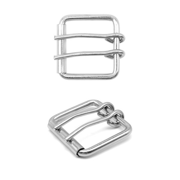 Пряжка ременная металл 46 мм (58х56 мм, ⌀6 мм), роликовая, никель, П-10-19, 4 шт