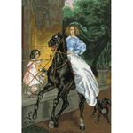 Набор для вышивания нитками Hobby&Pro, Всадница, 43х31 см