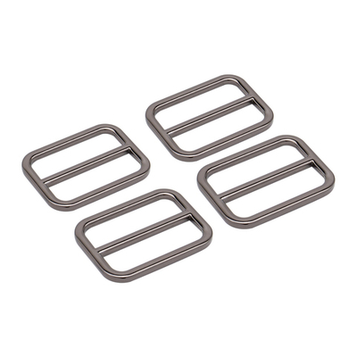 Пряжка регулировочная металл 30 мм (36х27 мм, d-3 мм, литая, черный никель, 4 шт