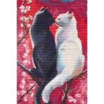 Набор для вышивания нитками Овен, Пушистая романтика 20х30см