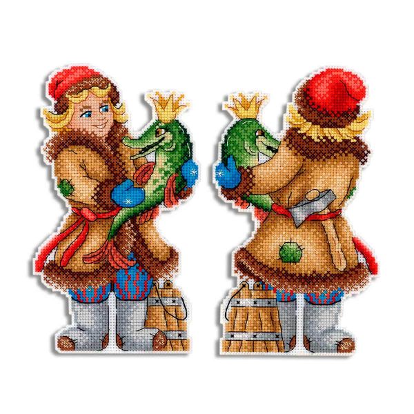 Набор для вышивания нитками МП Студия, По велению Емели 19х11см