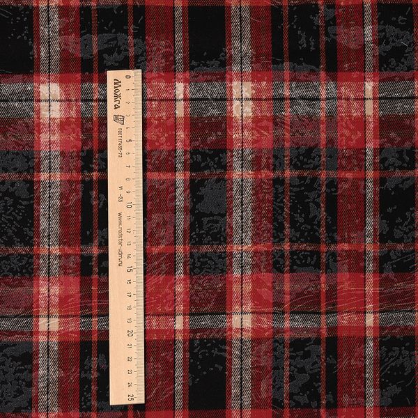 Фланель рубашечная вареная 150 г/м², 150 см / 2 метра, TBY.Fl.T525 красный