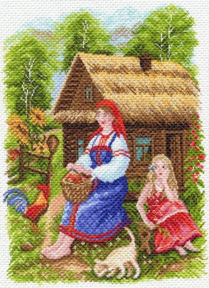 Рисунок на канве Матренин Посад 37х49 - 1554 Деревенский пейзаж