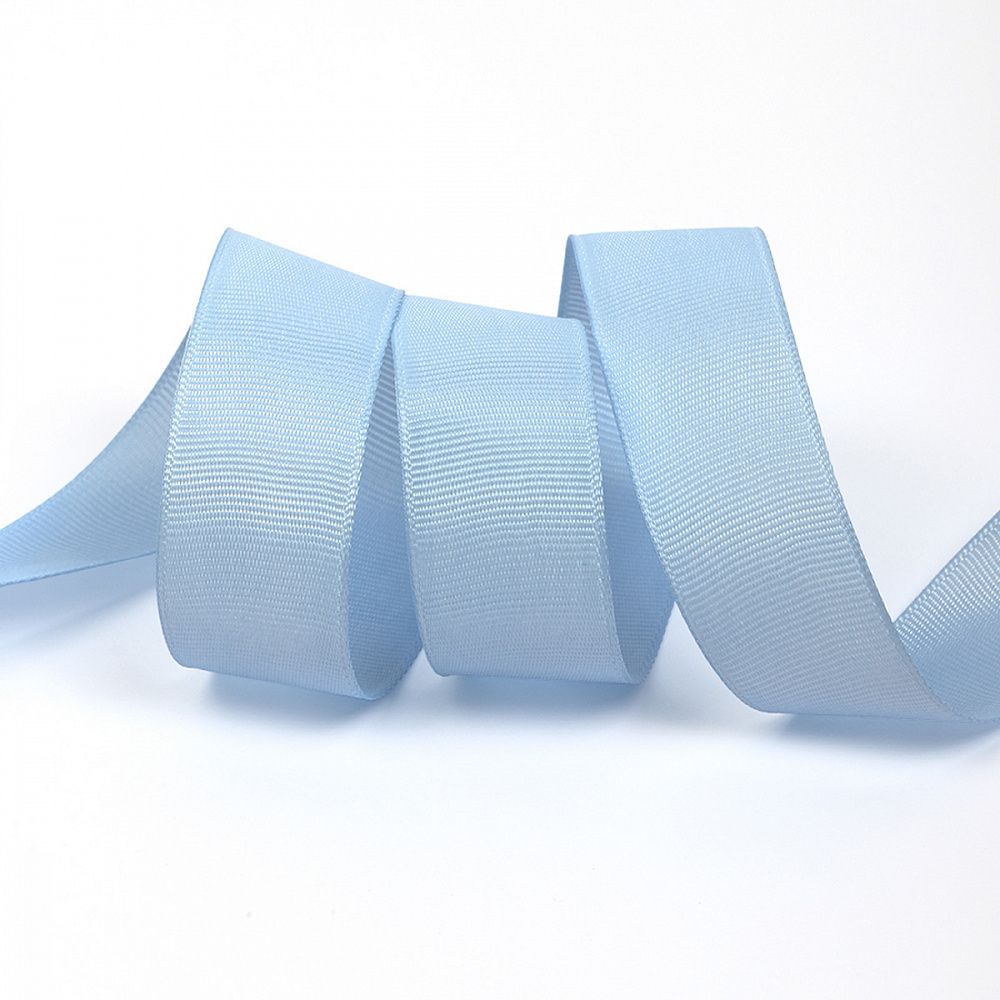 Лента репсовая (в рубчик) 25.0 мм, 332 голубой уп.27,4м