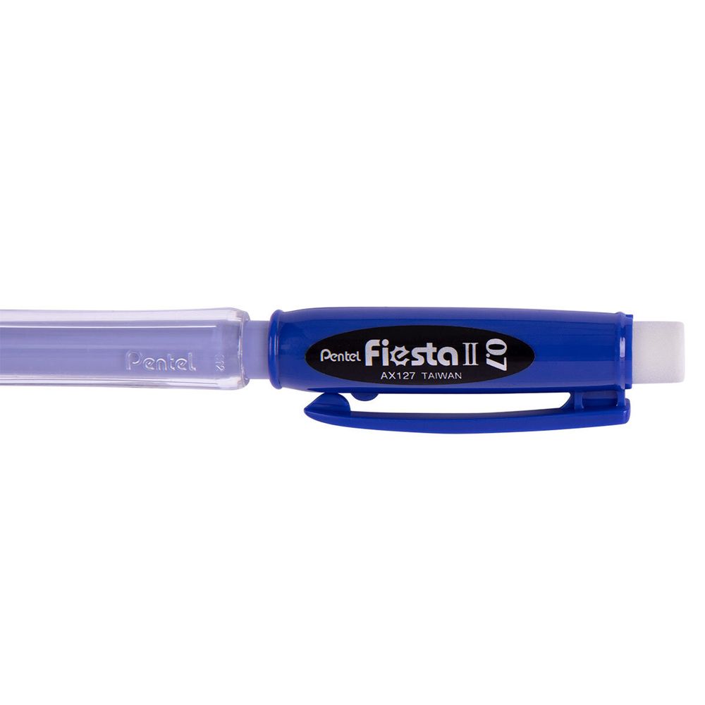Карандаш автоматический Pentel Fiesta II, c резиновым грипом 0.5 мм, 12 шт, AX125-CE синий корпус