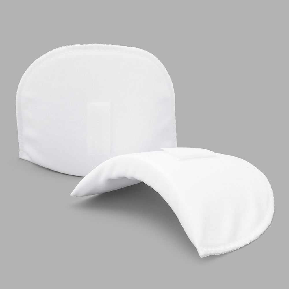 Плечевые накладки (подплечники) втачные на липучке 100х155х14 мм, с плотной обшивкой, белый, ВК-14/6, 50 пар