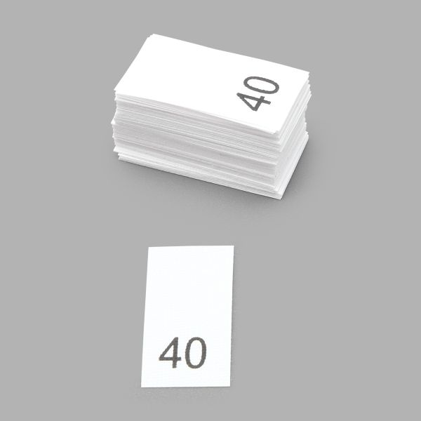 Этикетка-размерник, белый, 10х20 мм, 100 шт, 40