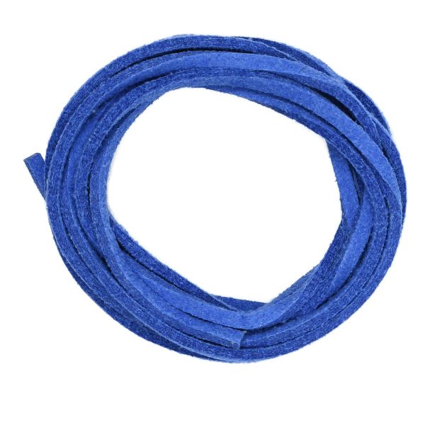 Шнур замша искусственная ⌀3.0 мм / 1 метр, 083 синий