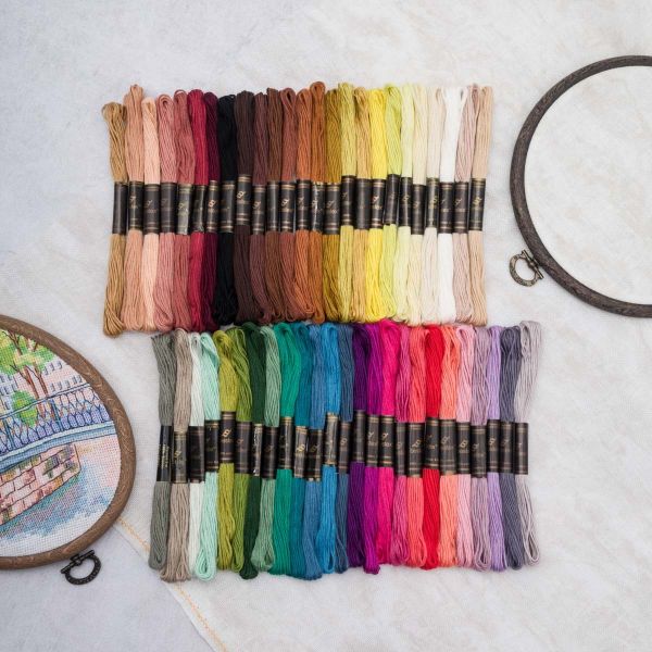 Набор хлопкового мулине №8, 50 цветов (50 шт по 8 метров), Bestex