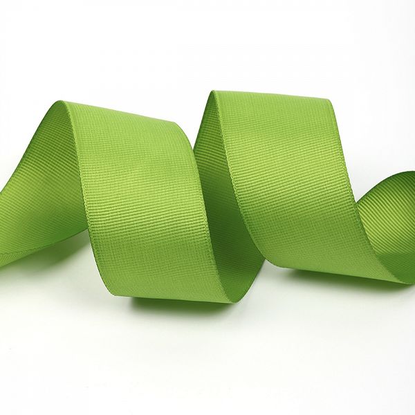 Лента репсовая (в рубчик) 38.0 мм, 548 зеленый киви уп.27,4м