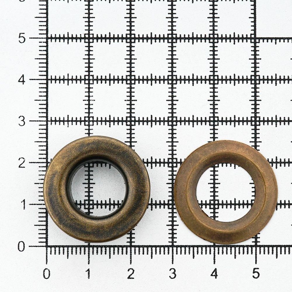 Люверсы металл ⌀13.0 мм (внутр.), h7 мм (внутр.), №28, металл, New Star, антик, уп≈100 шт