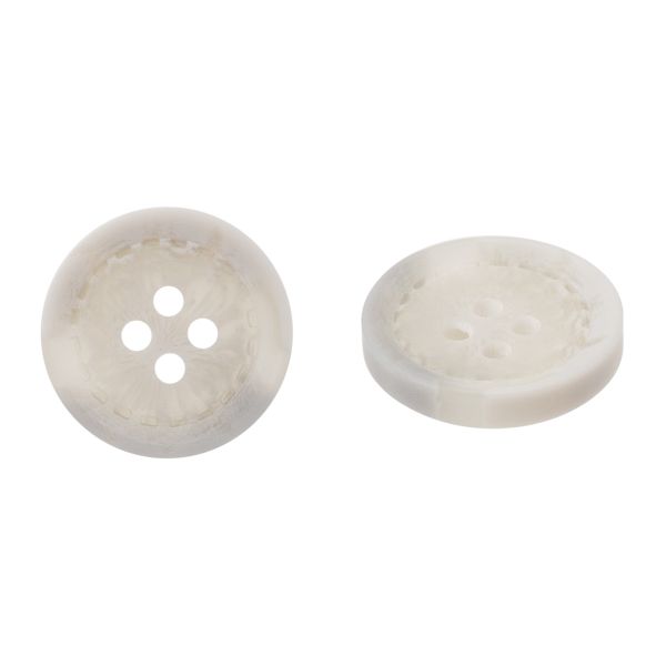 Пуговица 4 прокола 28L=18 мм, матовый, пластик, col.B св. серый, CB_Р9-38, 36 шт