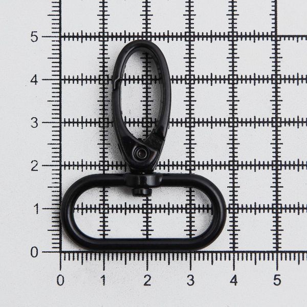 Карабин металл 30.0 мм (49х38 мм), черный лак, ГУ12849, 4 шт