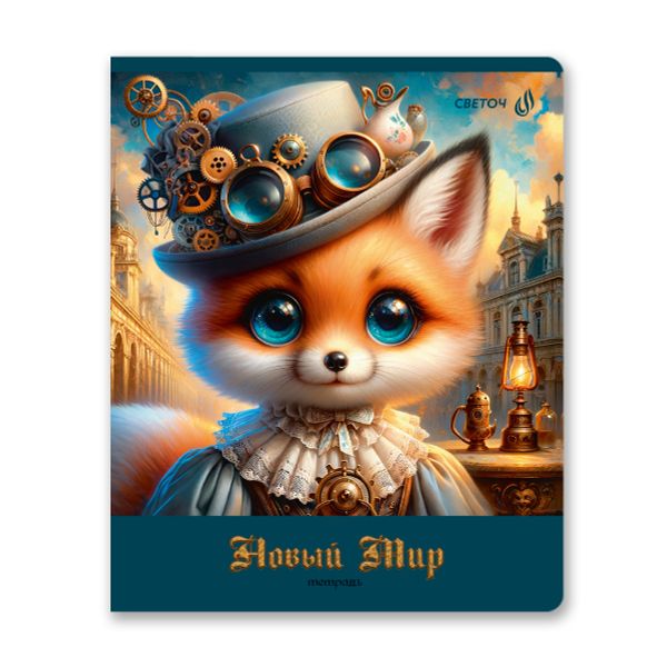 Тетрадь ученическая общая, A5+ 48 л. на скобе 65 г/м², белизна 100 %, 10 шт, клетка, 01135 Новый мир, Светоч Т88