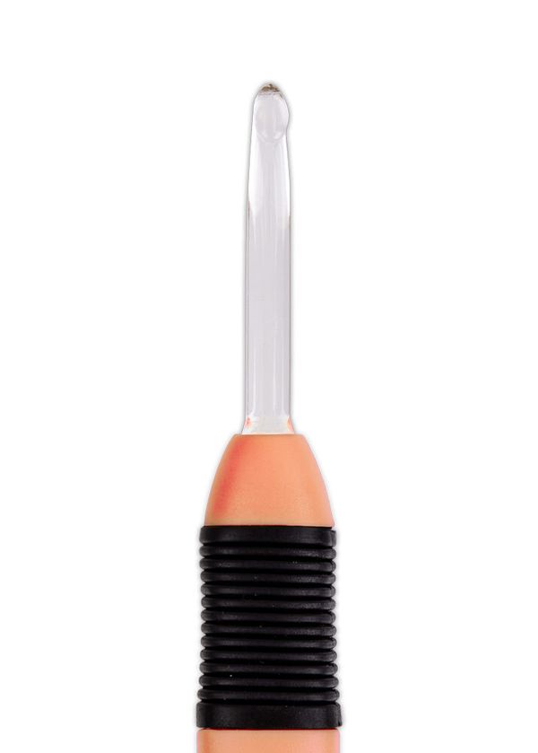 Крючок для вязания с подсветкой пластик ⌀6.0 мм, 15.6 см, оранжевый, Gamma CH-LD