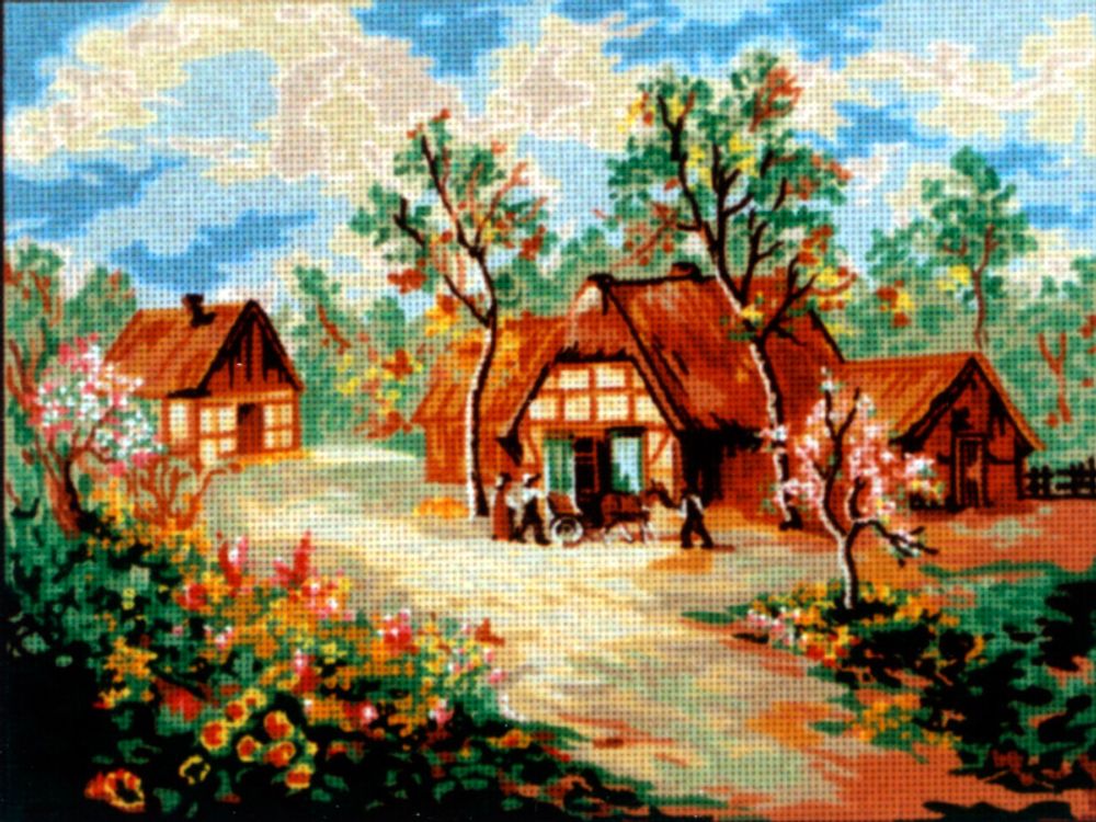 Рисунок для вышивания Soulos (канва жесткая), &quot;Весна&quot;, 40х50 см /TOS/