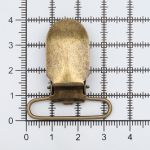 Клипса для подтяжек гладкая 30.0 мм, металл, уп.20 шт, New Star, антик