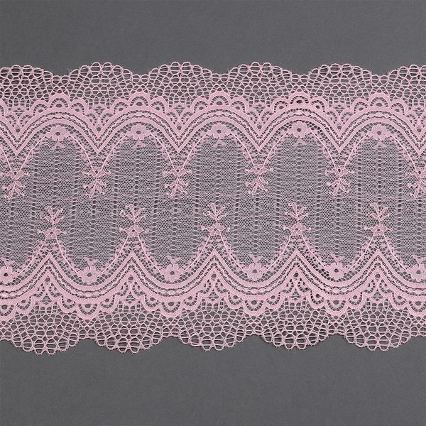 Кружево бельевое эластичное 230 мм / 10 м, 8037, цв.F133 розовый, Kruzhevo