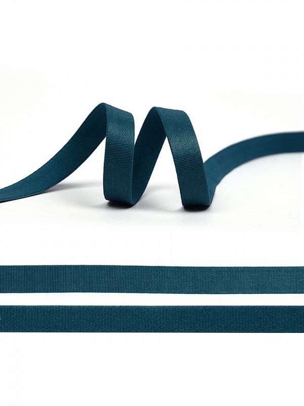 Резинка бельевая (бретелечная) матовая 10.0 мм / 50 метров, RBB10 изумрудно-синий F222