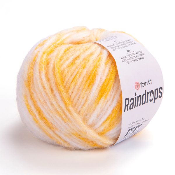 Пряжа YarnArt (ЯрнАрт) Raindrops / уп.10 мот. по 50 г, 115 м, 2910 желтый меланж