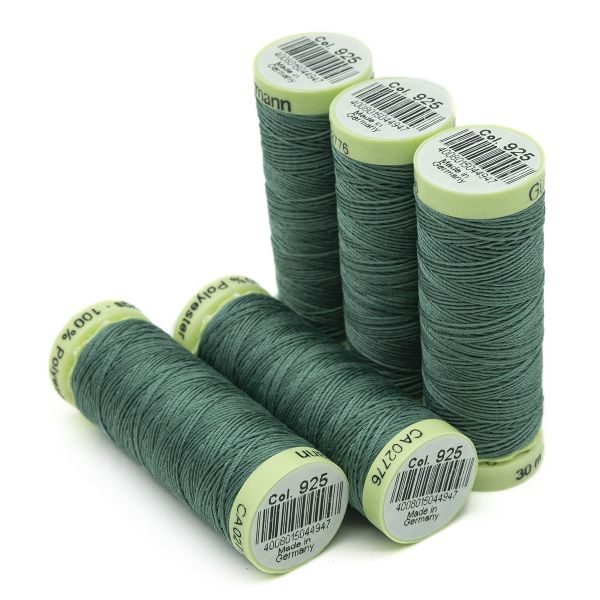 Нитки отделочные Gutermann Top Stitch, 30м, 925 изумрудный, 5 катушек