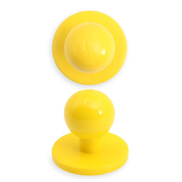 Пуговицы Пукли для поварских курток 12 шт, 10мм (d основания=18мм, h=16мм) (желтый)