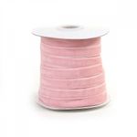 Лента бархатная (тесьма) 10.0 мм / 22.86±1 метров, арт.10VR75 нейлон цв.розовый